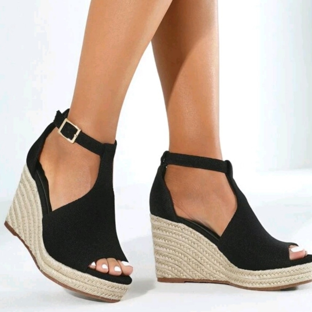 Sexy black  wedges